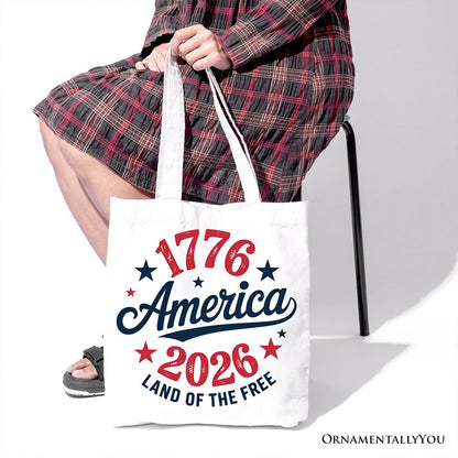 Patriotic and American Freedom Canvas Tote Bag