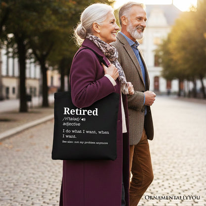 Funny Retirement Canvas Tote Bag For New Retirees
