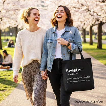 Seester Definition Canvas Tote Bag for a Sister