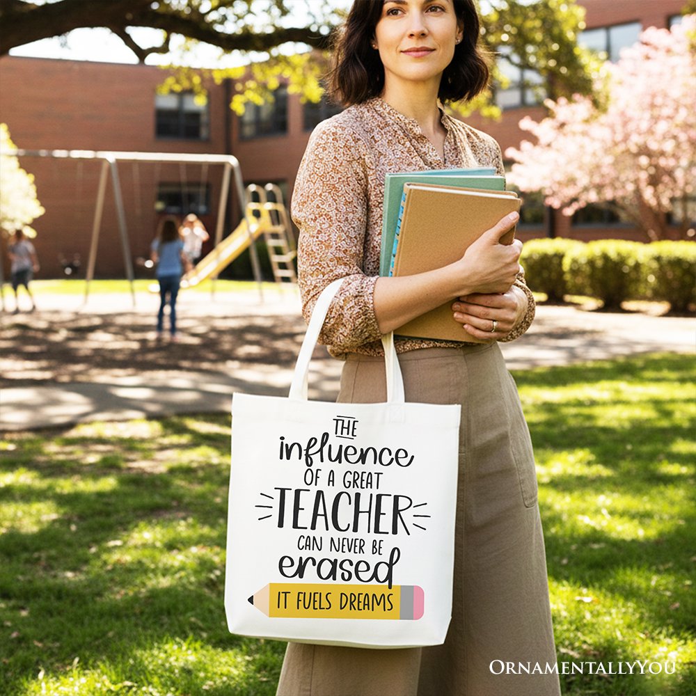 Great Teacher Canvas Tote Bag and a Gift