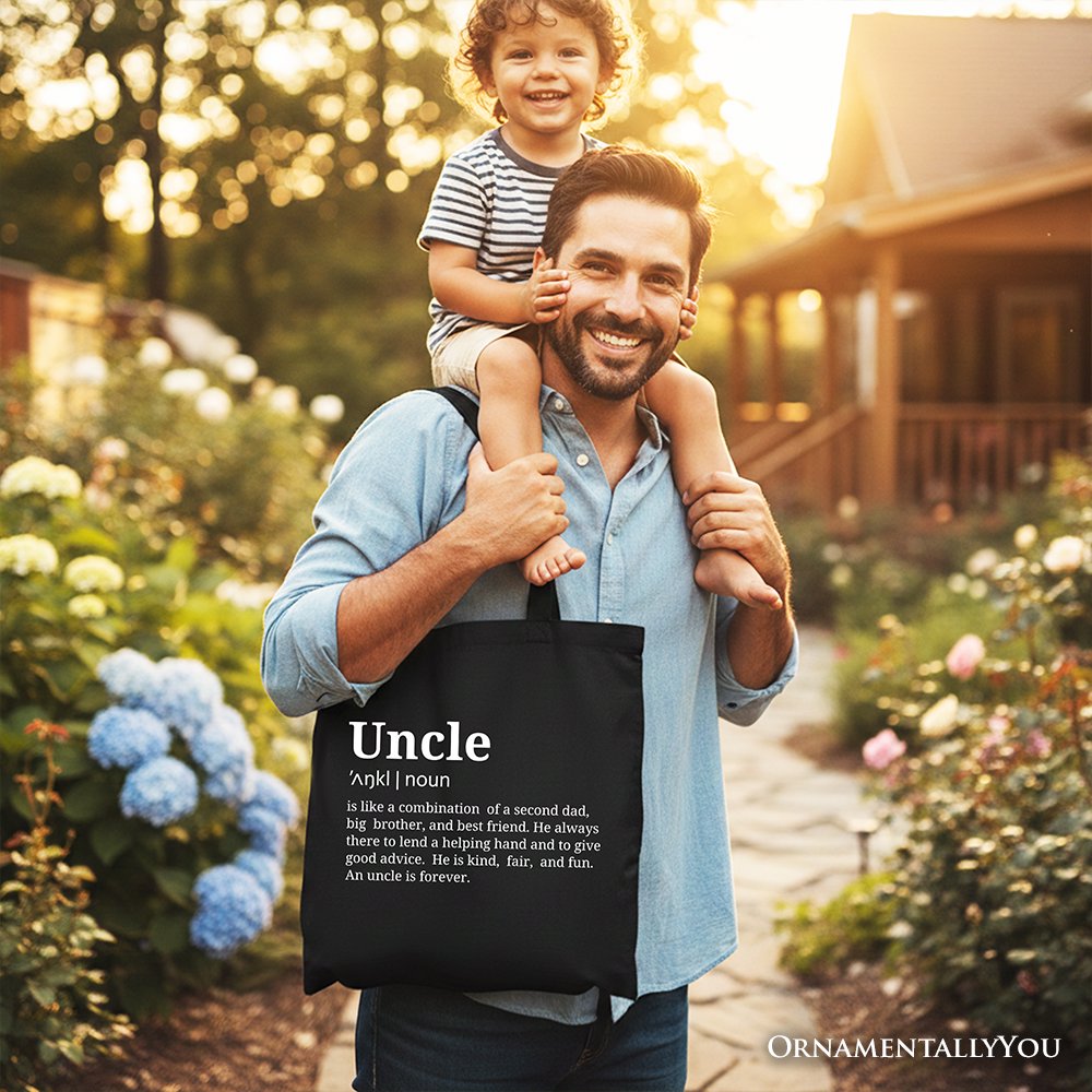 Funny Uncle Definition and Canvas Tote Bag