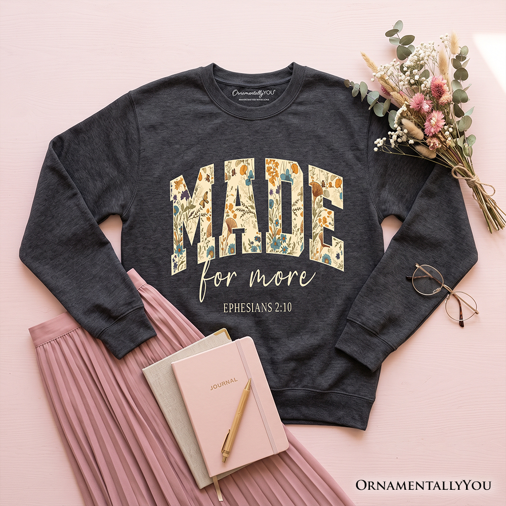 Floral Bible Verse And Comfortable Sweatshirt