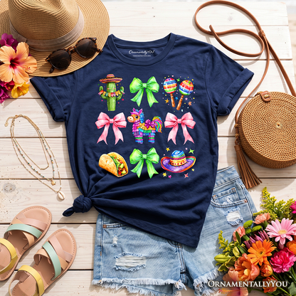 Youth Soft Mexican Fiesta Bow Print Shirt