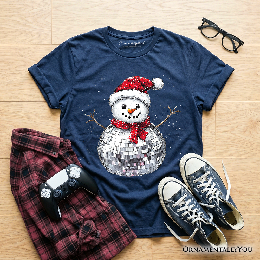 Retro Holiday Disco Snowman Tee and Dance