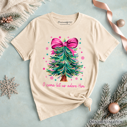 Kids Glitter Christmas Tree and the Bow Tee