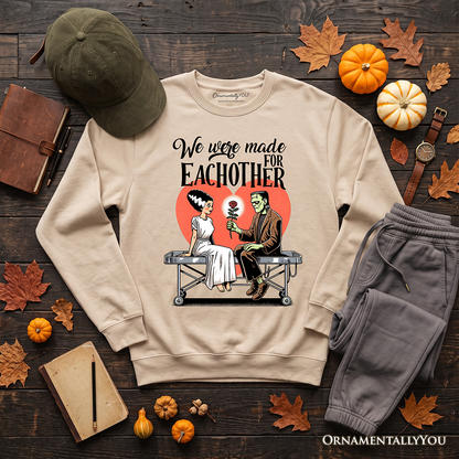 Romantic Frankenstein and Bride Couples Sweater