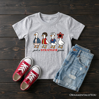 Retro Funny Stranger Goose Tee and Soft Kids Tee