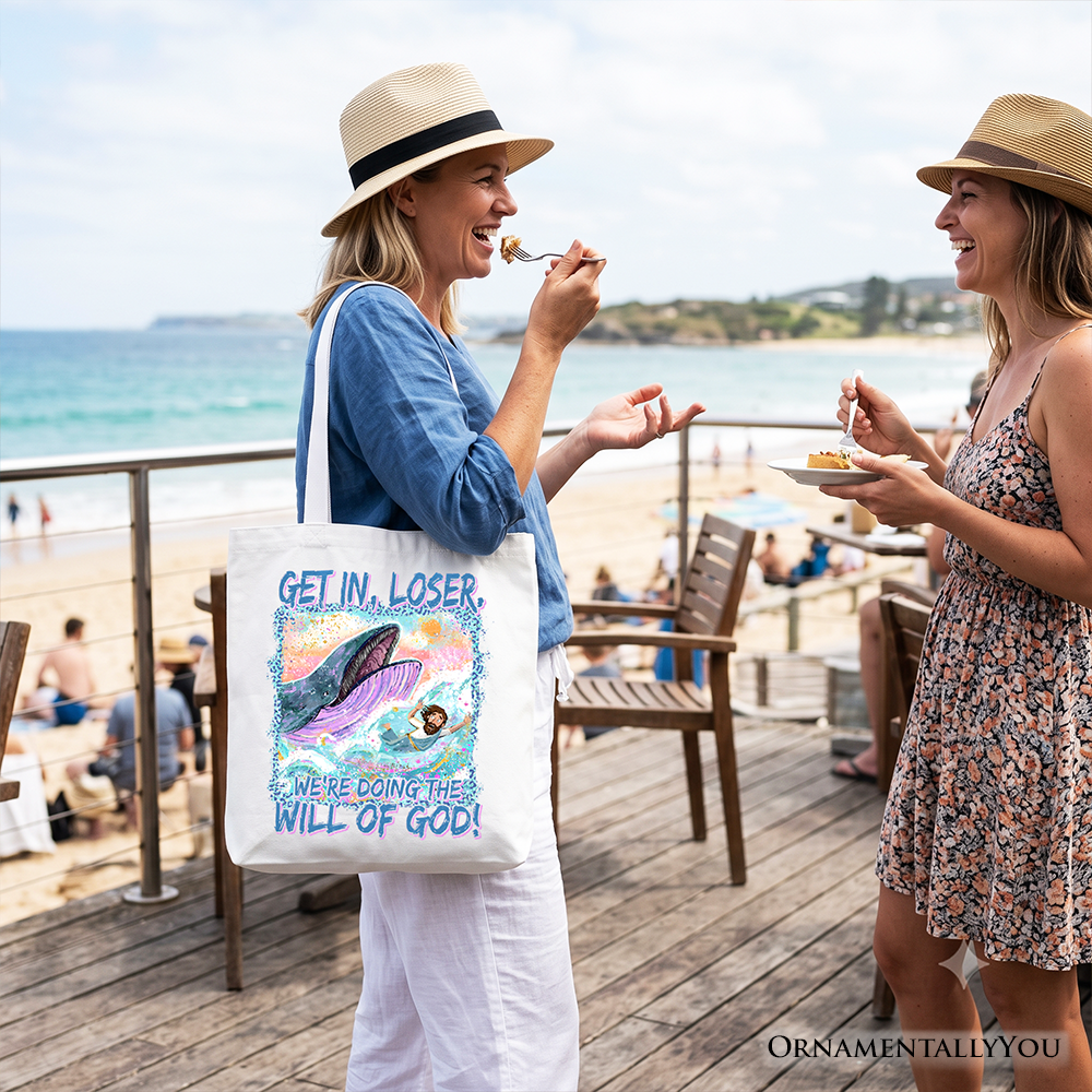 Funny Christian Jonah and the Whale Tote Bag