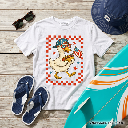 Kids Patriotic Duck Tee For The Fourth Of July