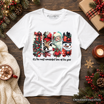 Kids Christmas Reindeer and Snowman Shirt