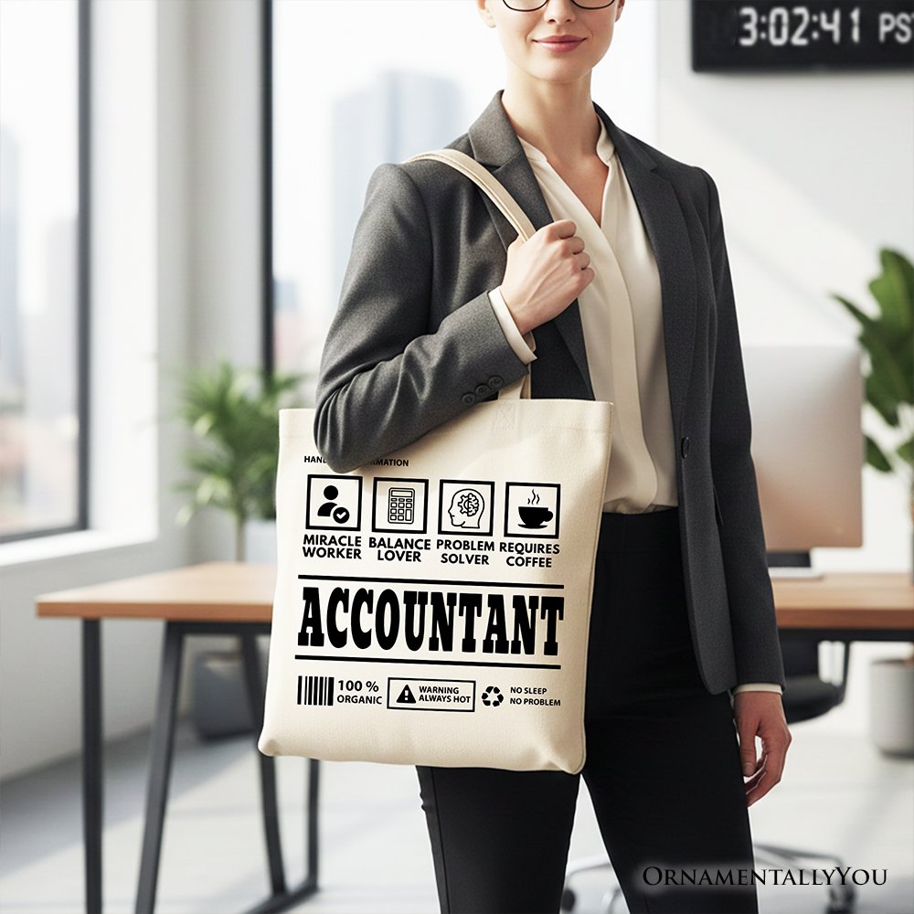 Accountant Tote Bag and Bookkeeper Novelty