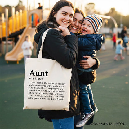Aunt Definition Canvas Tote Bag and Family Gift