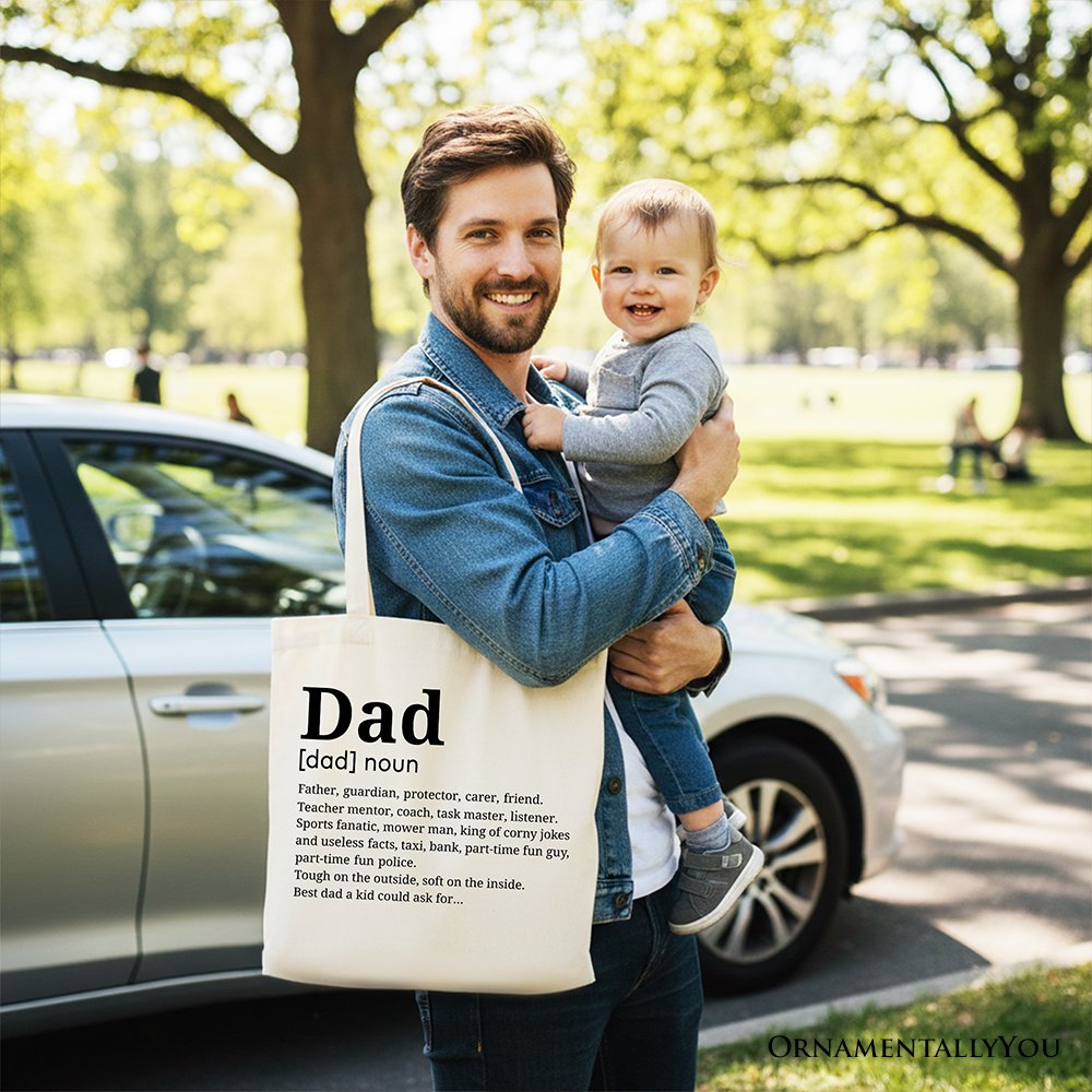 Funny Dad Definition Canvas Tote Bag and Gift