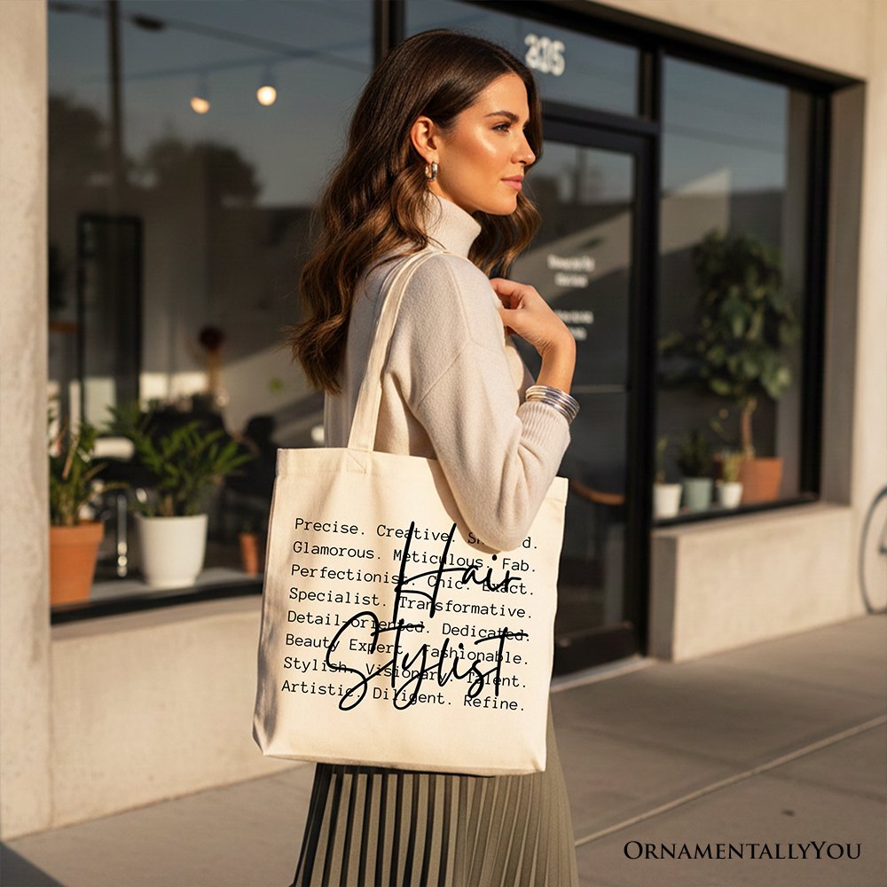 Hair Stylist Canvas Tote Bag and the Salon Gift