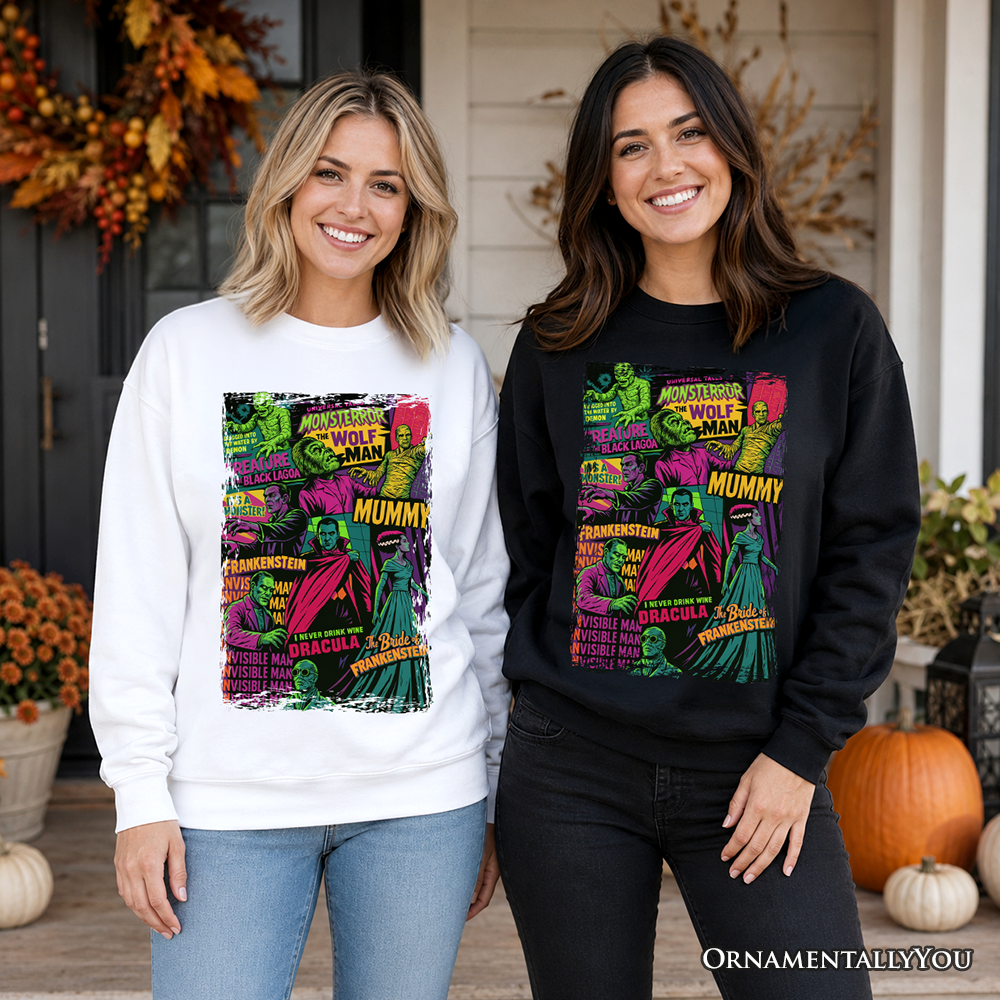Classic Horror and Comic Monster Sweatshirt
