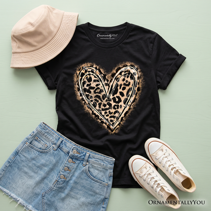 Kids Cotton Tee and Leopard Heart Valentine