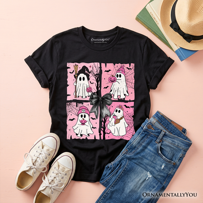 Pink Halloween Ghost Tee And Shirt For Kids