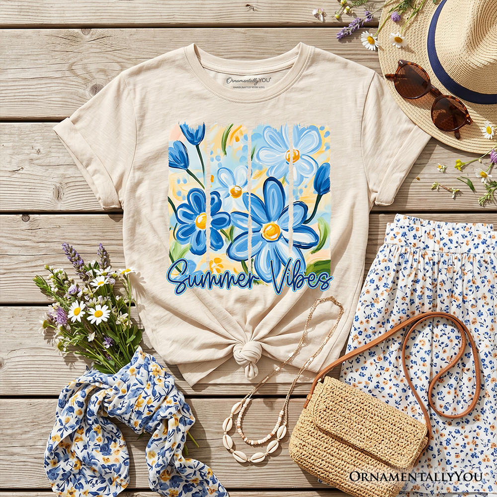 Kids Summer Brushstroke Floral Print Tee