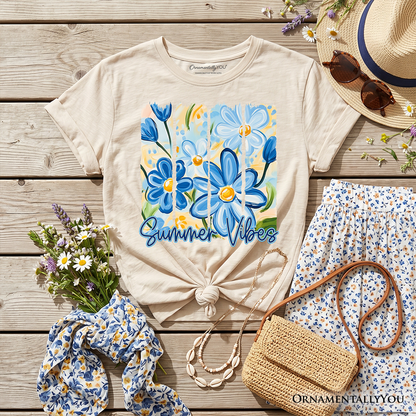 Kids Summer Brushstroke Floral Print Tee