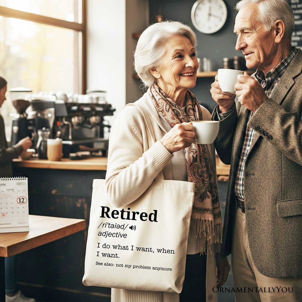 Funny Retirement Canvas Tote Bag For New Retirees