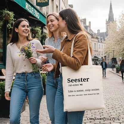 Seester Definition Canvas Tote Bag for a Sister