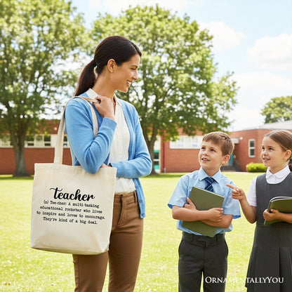 Teacher Definition Canvas Tote Bag and Educators