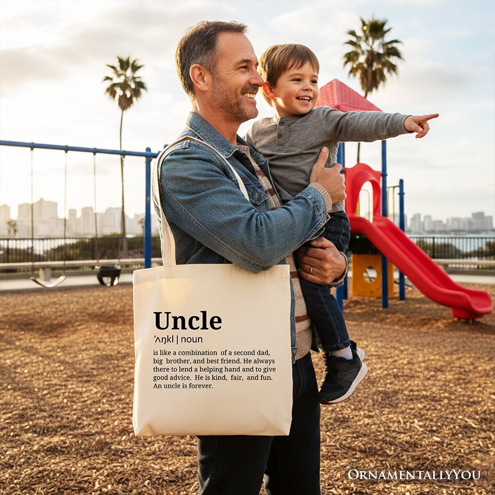 Funny Uncle Definition and Canvas Tote Bag