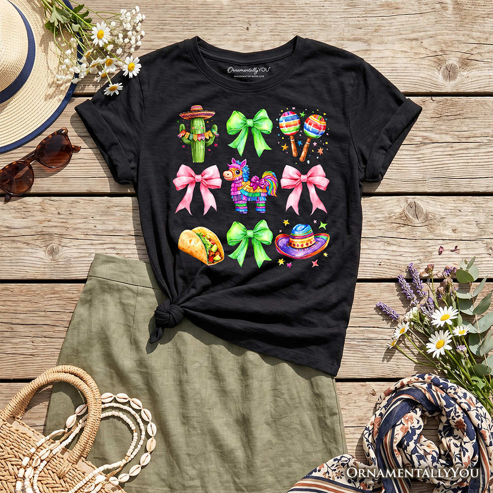 Youth Soft Mexican Fiesta Bow Print Shirt