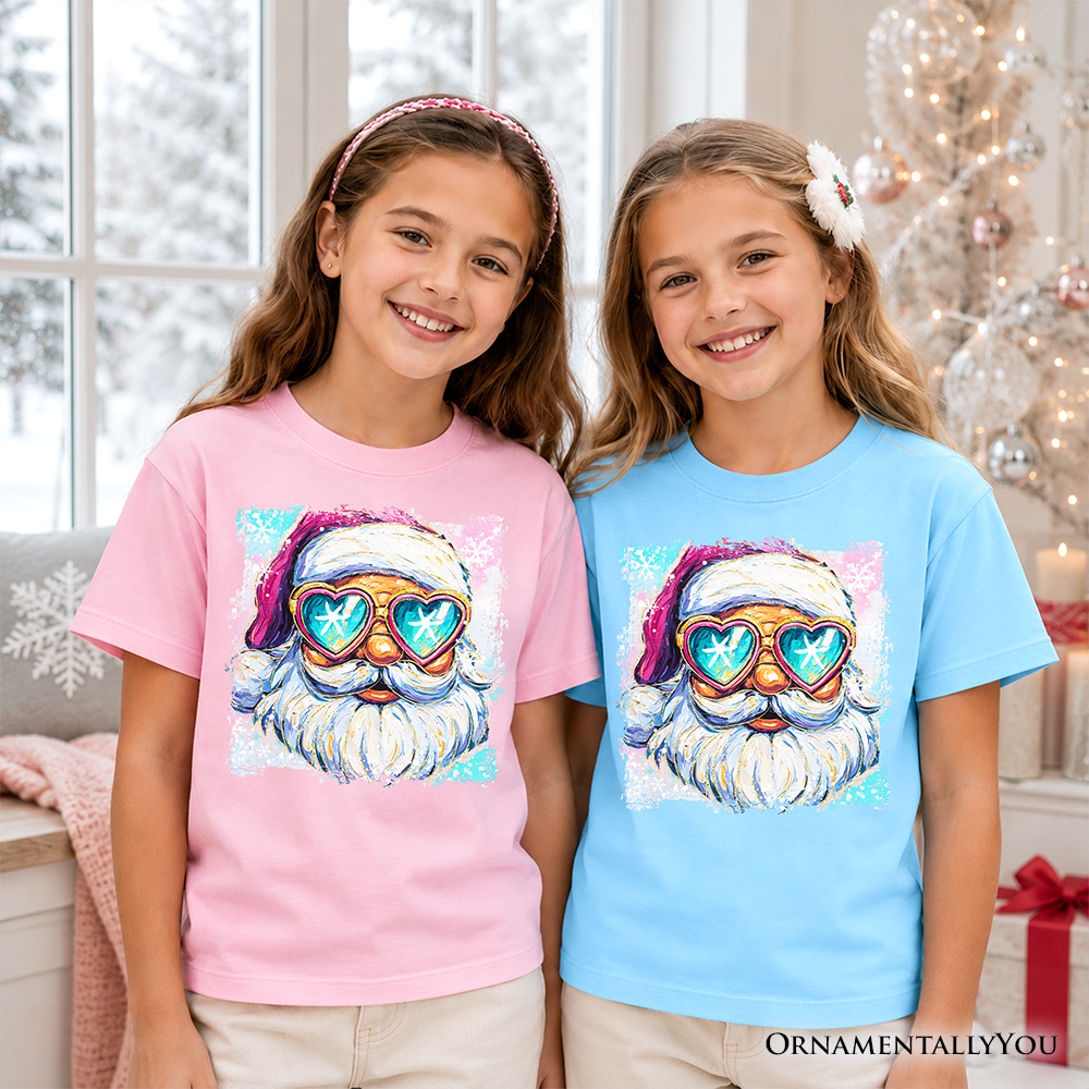 Kids Santa Christmas T Shirt for Holiday Fun