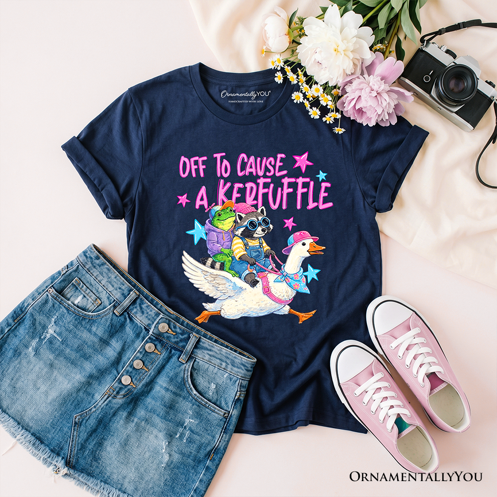 Off to Cause a Kerfuffle Kids Funny Shirt