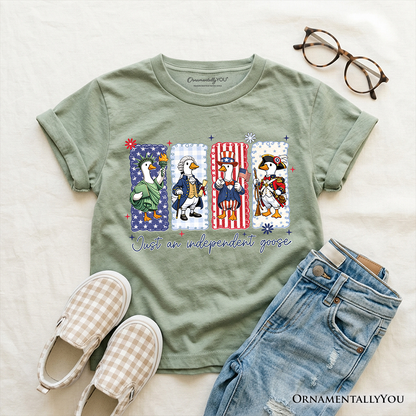 Kids and the Funny Goose Patriotic Cotton Tee