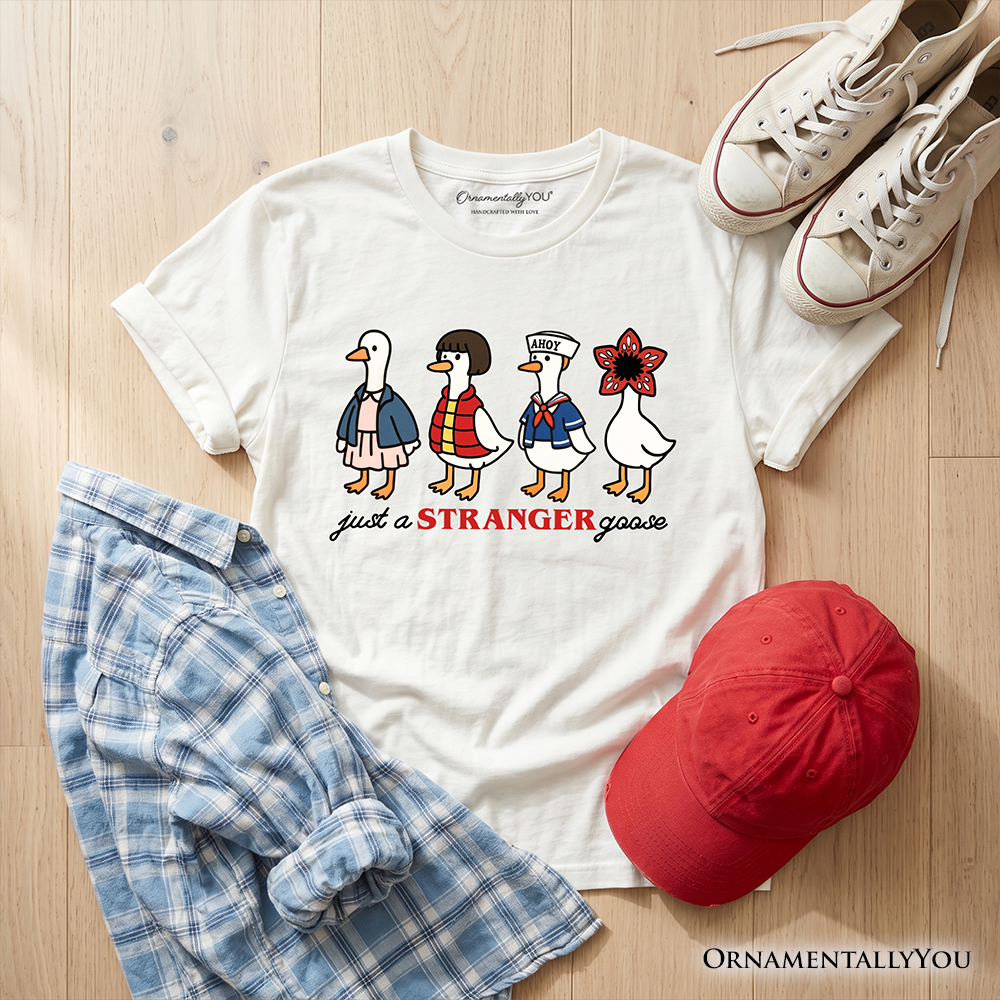 Retro Funny Stranger Goose Tee and Soft Kids Tee