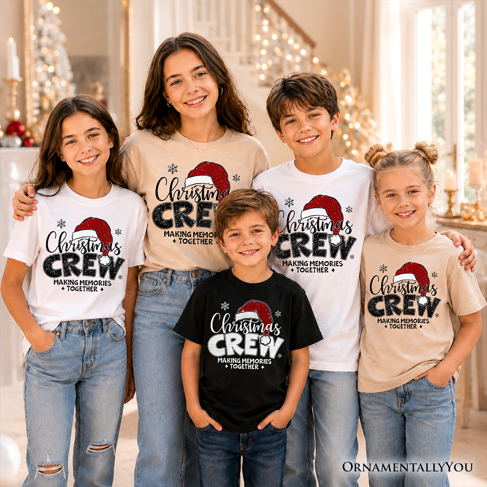 Kids Christmas Tee and Glitter Santa Hat