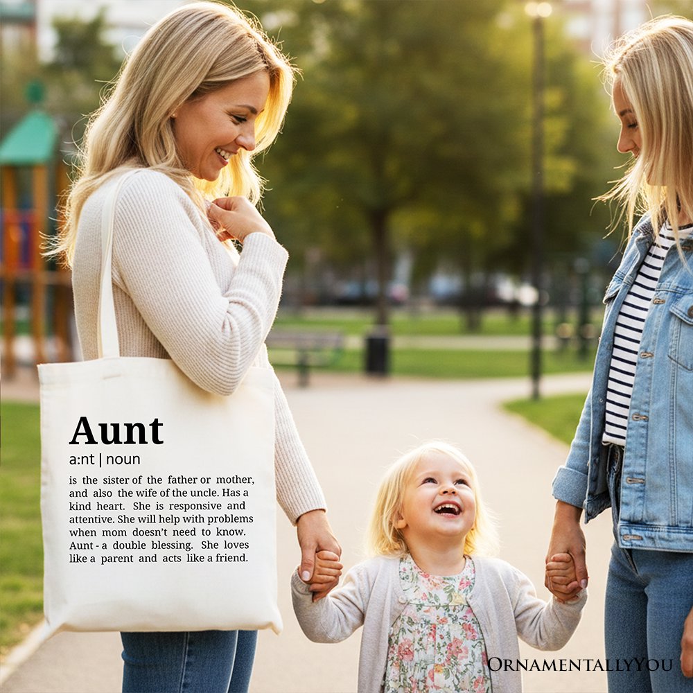 Aunt Definition Canvas Tote Bag and Family Gift
