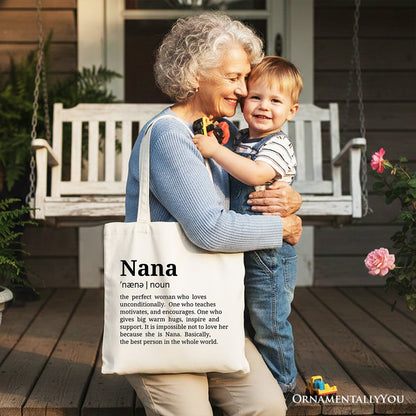 Nana Canvas Tote Bag for Funny Grandmother