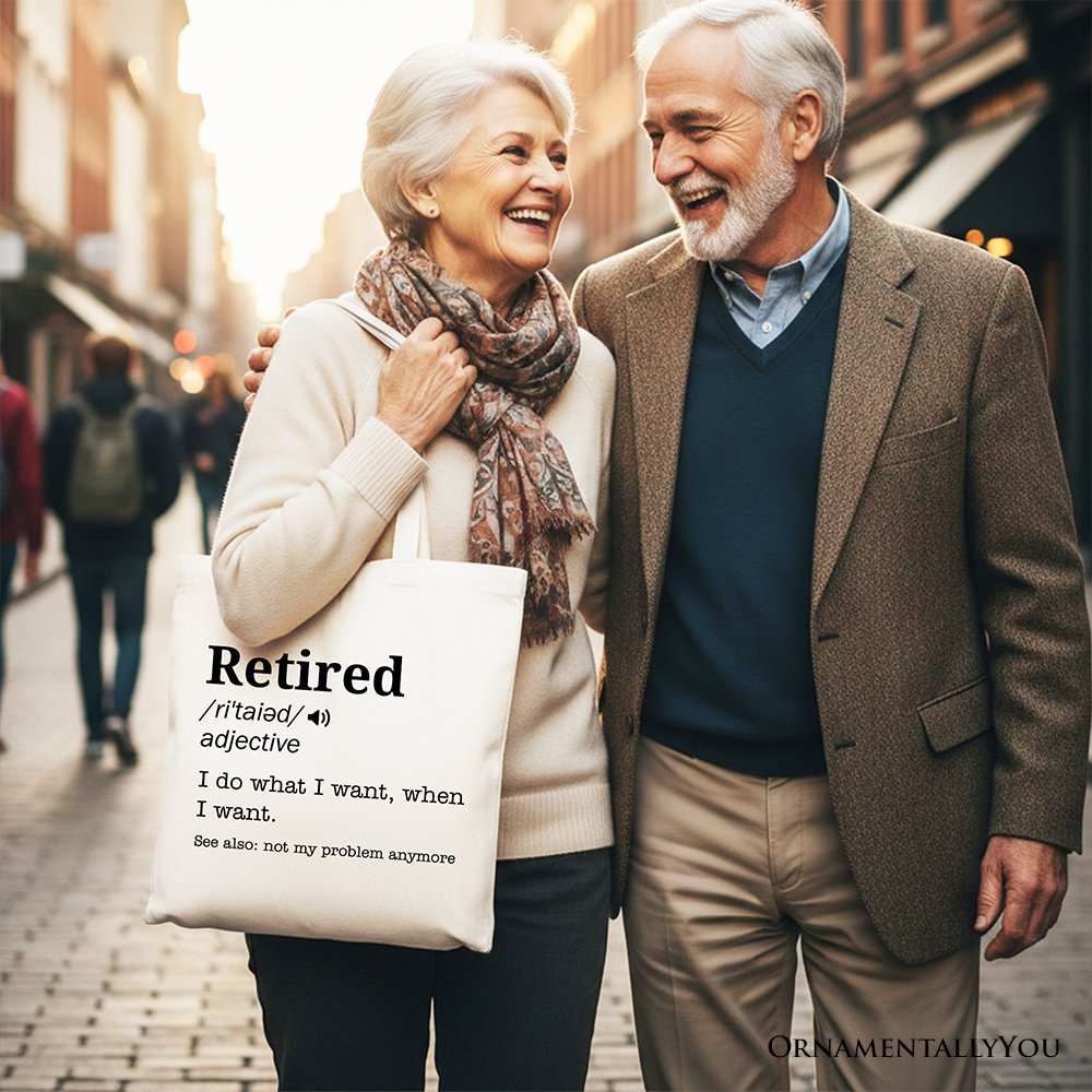 Funny Retirement Canvas Tote Bag For New Retirees