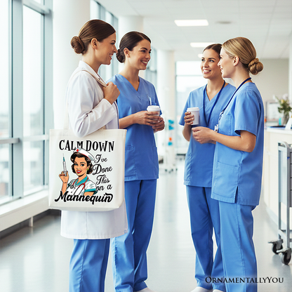 Sassy Nursing School Tote Bag With A Canvas