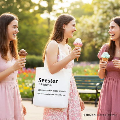 Seester Definition Canvas Tote Bag for a Sister