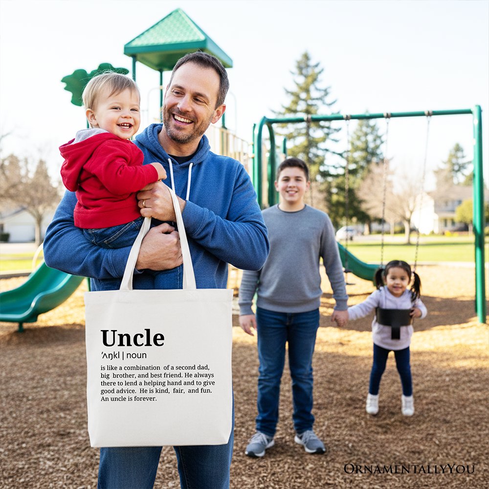 Funny Uncle Definition and Canvas Tote Bag