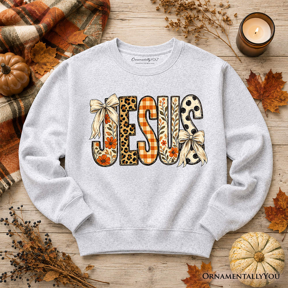 Jesus Coquette Plaid And Floral Sweatshirt