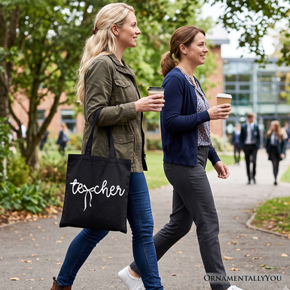 Coquette Bow Canvas Tote Bag and Teacher Gifts
