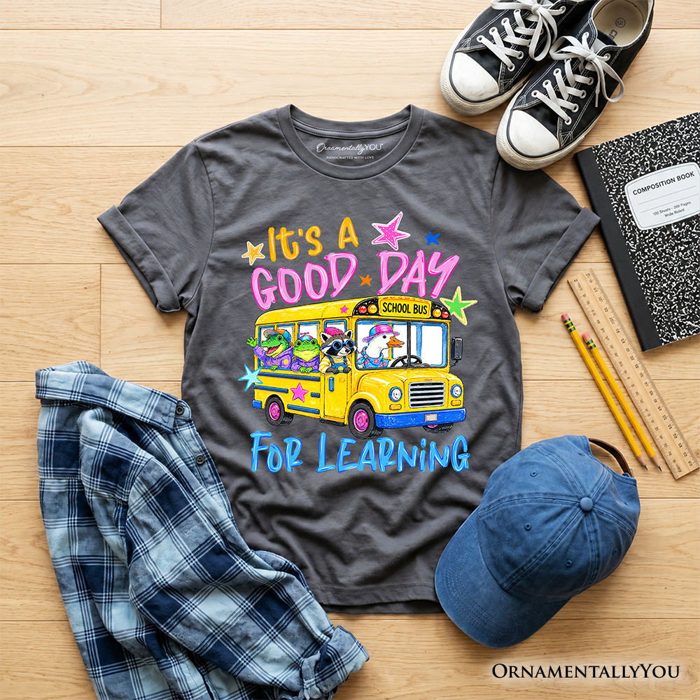Kids School Bus and Fun Learning Tee Shirt