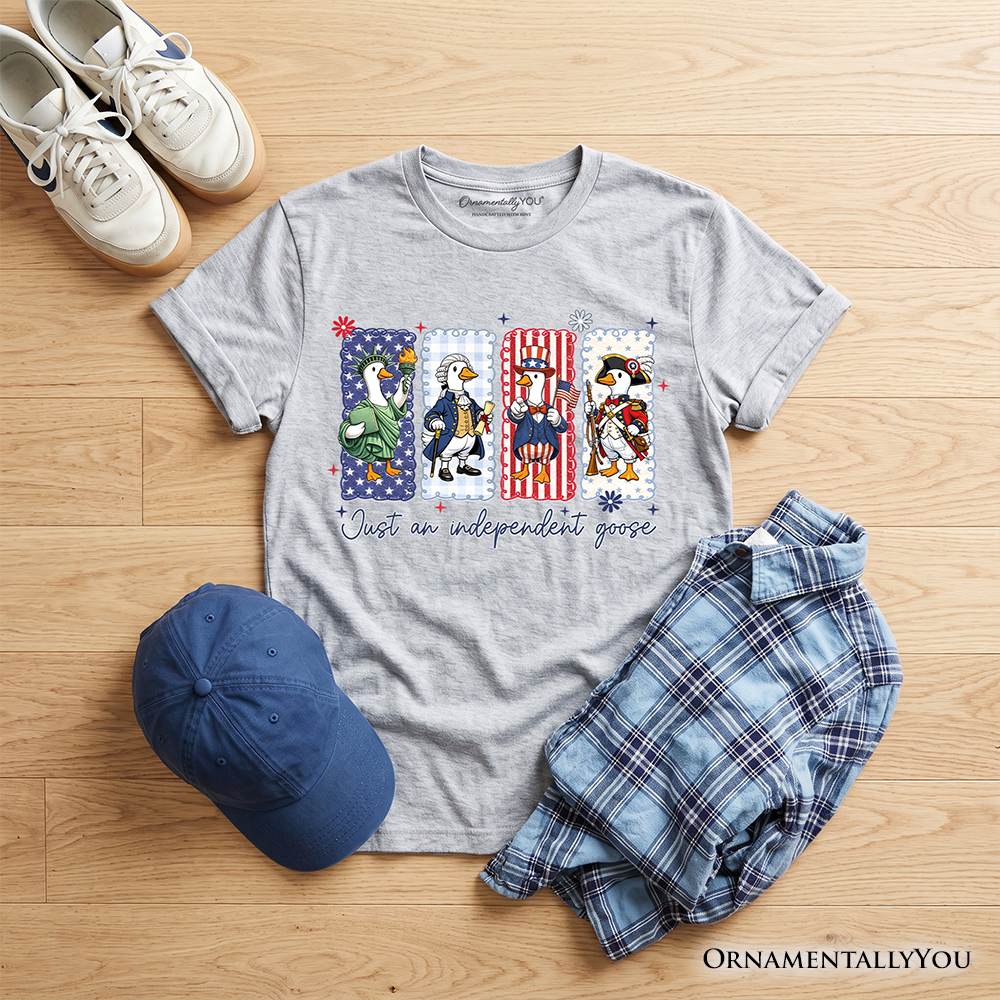 Kids and the Funny Goose Patriotic Cotton Tee