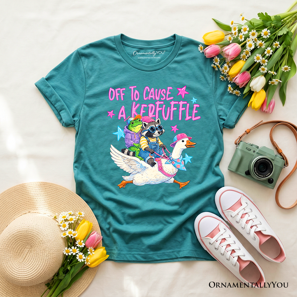 Off to Cause a Kerfuffle Kids Funny Shirt