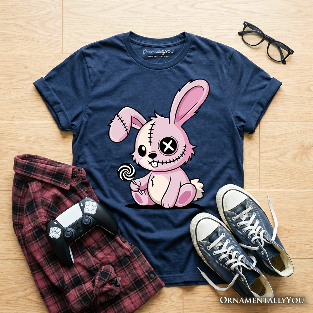 Pink Zombie Bunny Tee For Cute Kids And Halloween