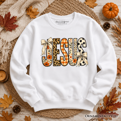 Jesus Coquette Plaid And Floral Sweatshirt