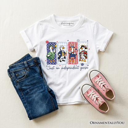 Kids and the Funny Goose Patriotic Cotton Tee