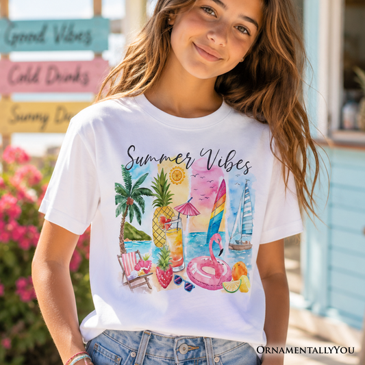 Kids Summer Cotton Beach T Shirt for Youth