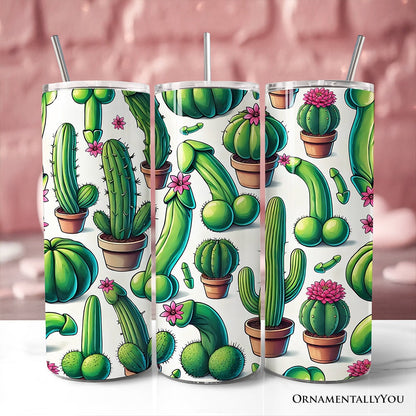 Valentine Adult Humor 20oz Personalized Tumbler With Lid and Stainless Steel Straw, Funny Cactus Gift Cup