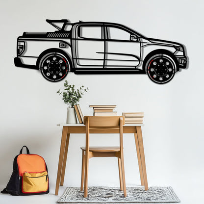 Ford F-150 Metal Truck Wall Art with Rotating Wheels - Iconic American Pickup Silhouette - Interactive Automotive Wall Decor - KAFMEKA138 - Tampa Home & Garden Store